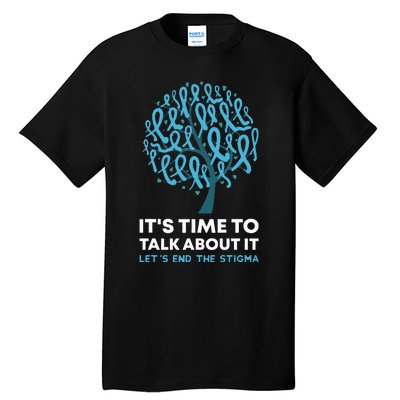 Time To Talk About It Sexual Assault Awareness Ribbon Tree Tall T-Shirt