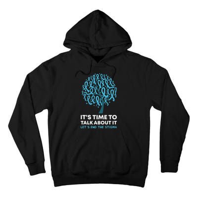 Time To Talk About It Sexual Assault Awareness Ribbon Tree Tall Hoodie