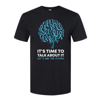 Time To Talk About It Sexual Assault Awareness Ribbon Tree Softstyle® CVC T-Shirt