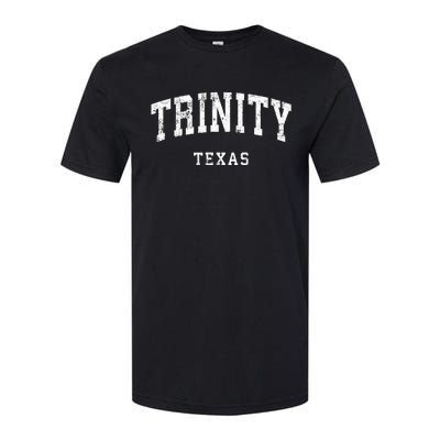 Trinity Texas Tx Vintage Athletic Sports Design Softstyle CVC T-Shirt