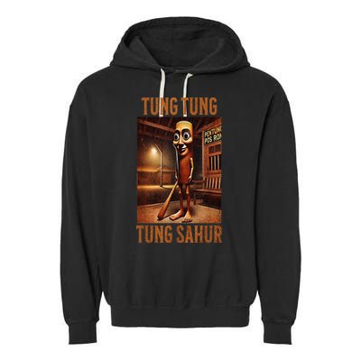 Tung Tung Tung Sahur Italian Brainrot Meme Garment-Dyed Fleece Hoodie