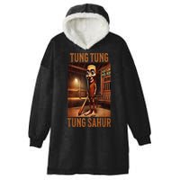 Tung Tung Tung Sahur Italian Brainrot Meme Hooded Wearable Blanket