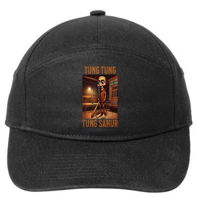 Tung Tung Tung Sahur Italian Brainrot Meme 7-Panel Snapback Hat