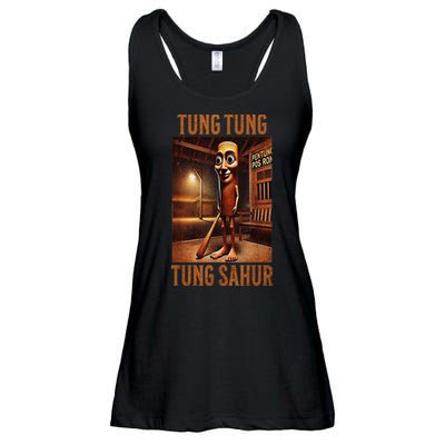 Tung Tung Tung Sahur Italian Brainrot Meme Ladies Essential Flowy Tank
