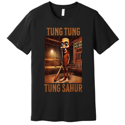 Tung Tung Tung Sahur Italian Brainrot Meme Premium T-Shirt