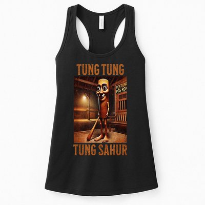 Tung Tung Tung Sahur Italian Brainrot Meme Womens Tank Top