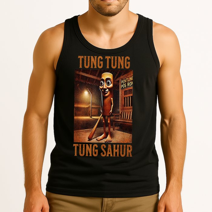 Tung Tung Tung Sahur Italian Brainrot Meme Tank Top