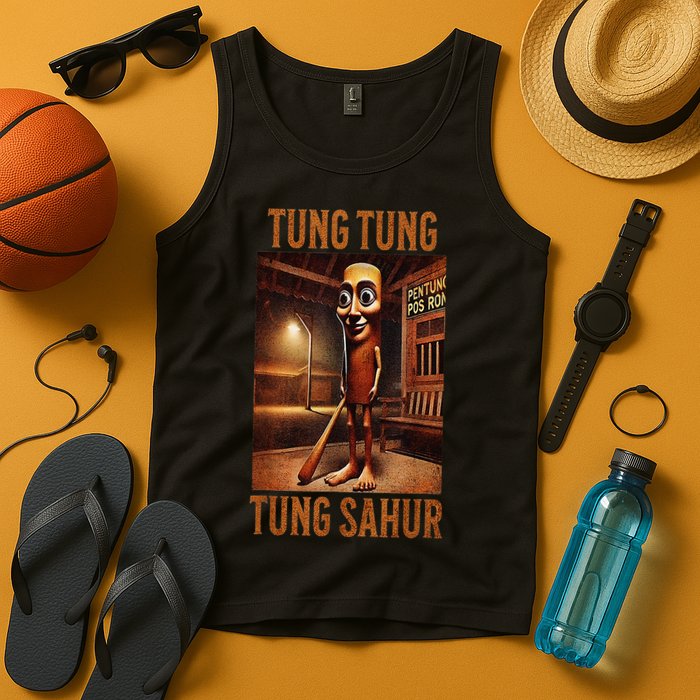 Tung Tung Tung Sahur Italian Brainrot Meme Tank Top