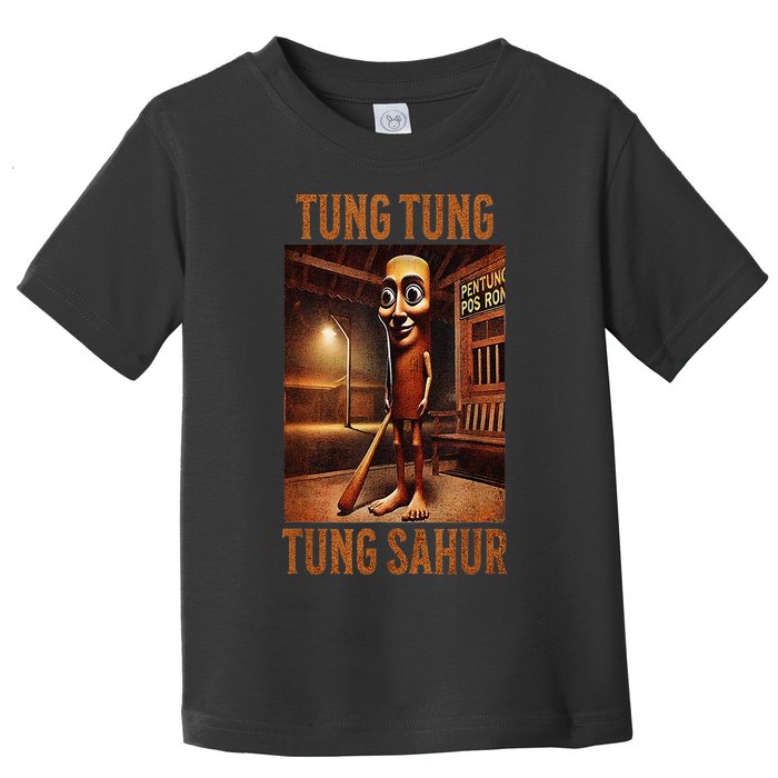 Tung Tung Tung Sahur Italian Brainrot Meme Toddler T-Shirt