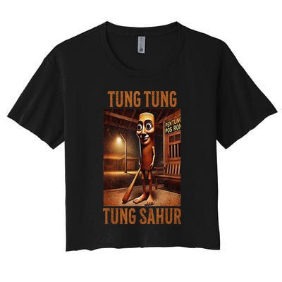 Tung Tung Tung Sahur Italian Brainrot Meme Crop Top