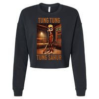 Tung Tung Tung Sahur Italian Brainrot Meme Cropped Pullover Crew