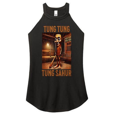 Tung Tung Tung Sahur Italian Brainrot Meme Women's Perfect Tri Rocker Tank