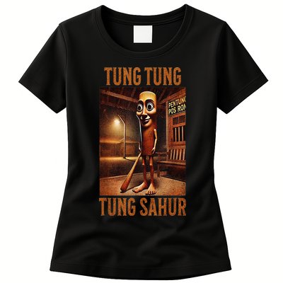 Tung Tung Tung Sahur Italian Brainrot Meme Womens T-Shirt