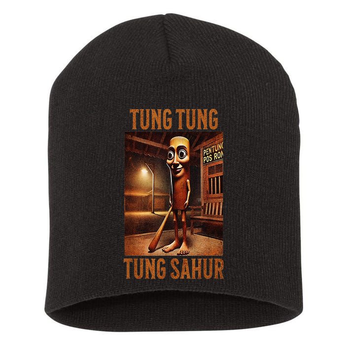 Tung Tung Tung Sahur Italian Brainrot Meme Short Acrylic Beanie