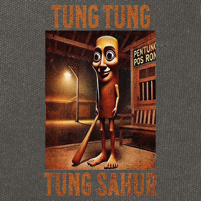 Tung Tung Tung Sahur Italian Brainrot Meme Cotton Canvas Backpack