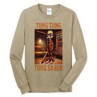 Tung Tung Tung Sahur Italian Brainrot Meme Tall Long Sleeve T-Shirt
