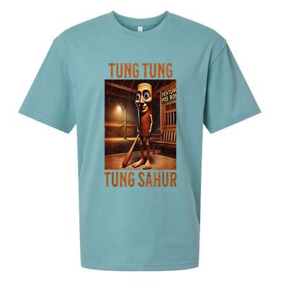 Tung Tung Tung Sahur Italian Brainrot Meme Sueded Cloud Jersey T-Shirt