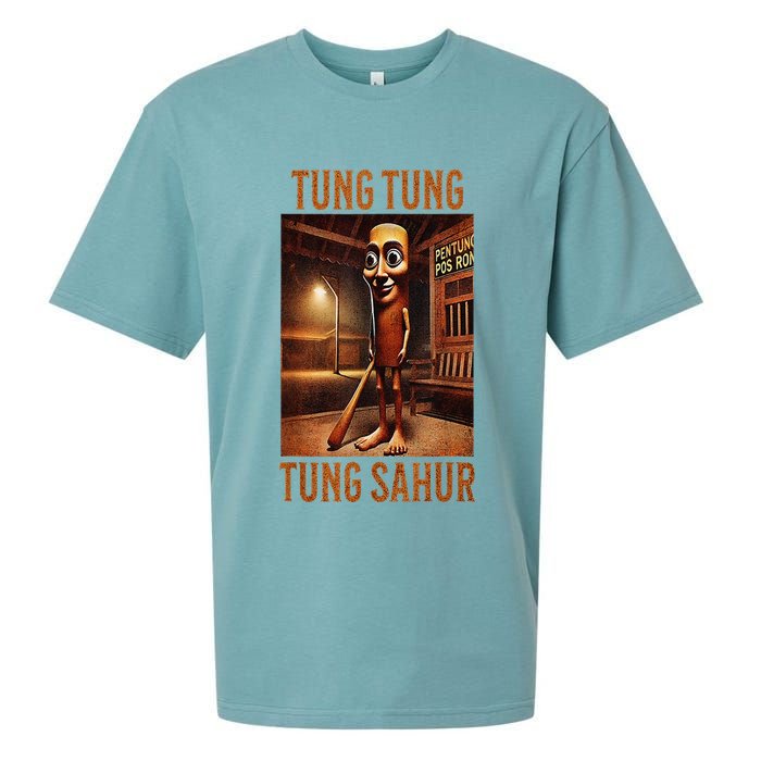 Tung Tung Tung Sahur Italian Brainrot Meme Sueded Cloud Jersey T-Shirt