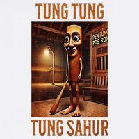 Tung Tung Tung Sahur Italian Brainrot Meme Garment-Dyed Sweatshirt