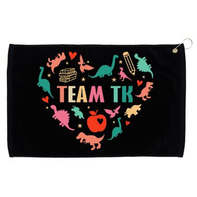 Tk Team Tk Teacher Student Heart Dinosaur Grommeted Golf Towel