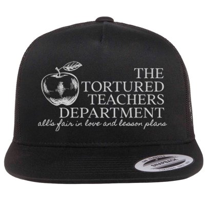 The Tortured Teachers Department Alls Fair In Love Flat Bill Trucker Hat