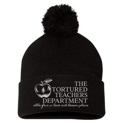 The Tortured Teachers Department Alls Fair In Love Pom Pom 12in Knit Beanie