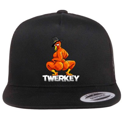 Twerkey Twerking Turkey Pilgrim Thanksgiving Twerk Turkey  Flatbill Hat