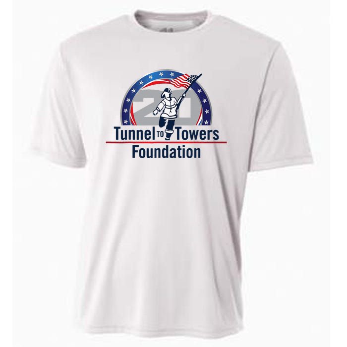 Tunnel To Towers F Oundation American Flag Cooling Performance Crew T-Shirt