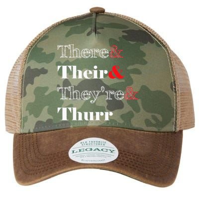 There Their Theyre Thurr Grammar Police Legacy Tie Dye Trucker Hat
