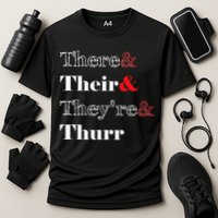There Their Theyre Thurr Grammar Police Cooling Performance Crew T-Shirt
