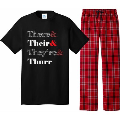 There Their Theyre Thurr Grammar Police Pajama Set