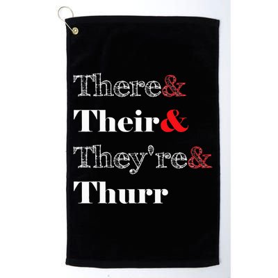 There Their Theyre Thurr Grammar Police Golf Towel