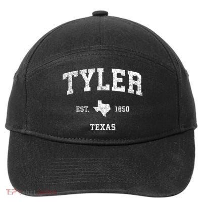 Tyler Texas Tx Vintage Established Sports Design 7-Panel Snapback Hat