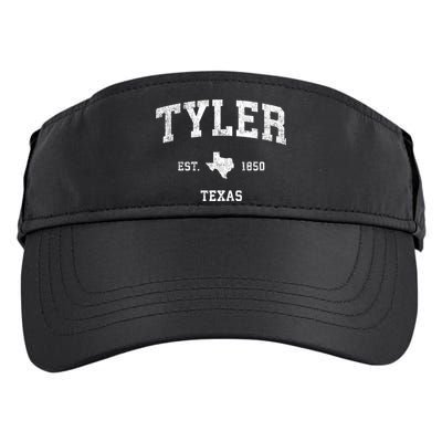 Tyler Texas Tx Vintage Established Sports Design Adult Drive Performance Visor