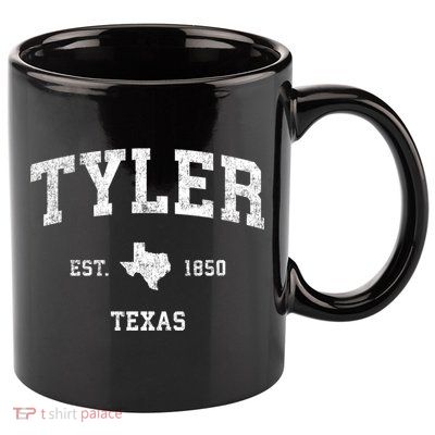 Tyler Texas Tx Vintage Established Sports Design 11oz C Handle Ceramic Mug