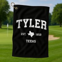 Tyler Texas Tx Vintage Established Sports Design Golf Towel