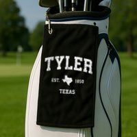 Tyler Texas Tx Vintage Established Sports Design Golf Towel