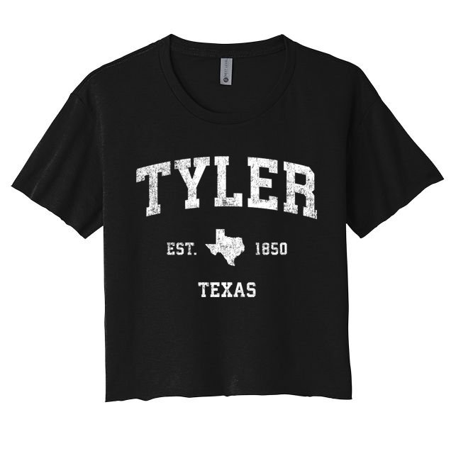 Tyler Texas Tx Vintage Established Sports Design Crop Top