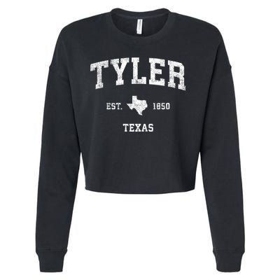 Tyler Texas Tx Vintage Established Sports Design Cropped Pullover Crew