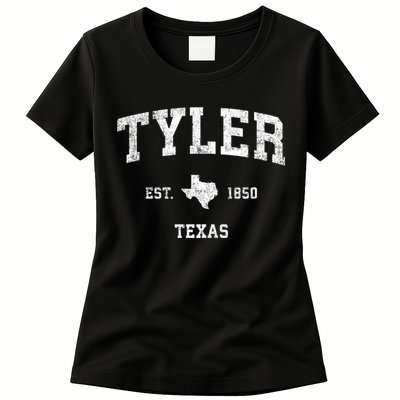 Tyler Texas Tx Vintage Established Sports Design Womens T-Shirt