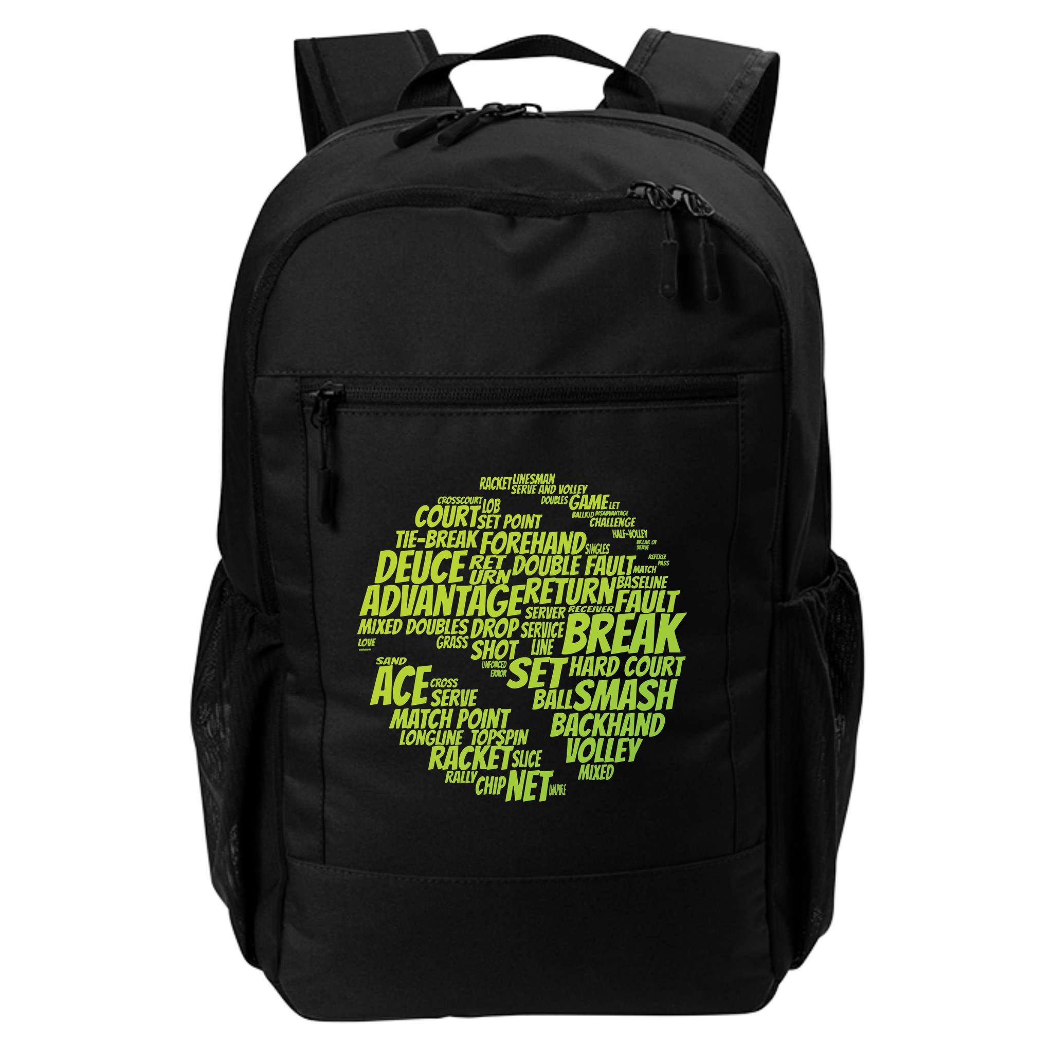 Tennis Terms Tennis Player Playing Tennis Ball Backpack