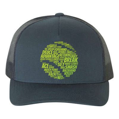 Tennis Terms Tennis Player Playing Tennis Ball Yupoong Adult 5-Panel Trucker Hat