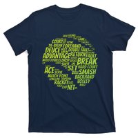 Tennis Terms Tennis Player Playing Tennis Ball T-Shirt