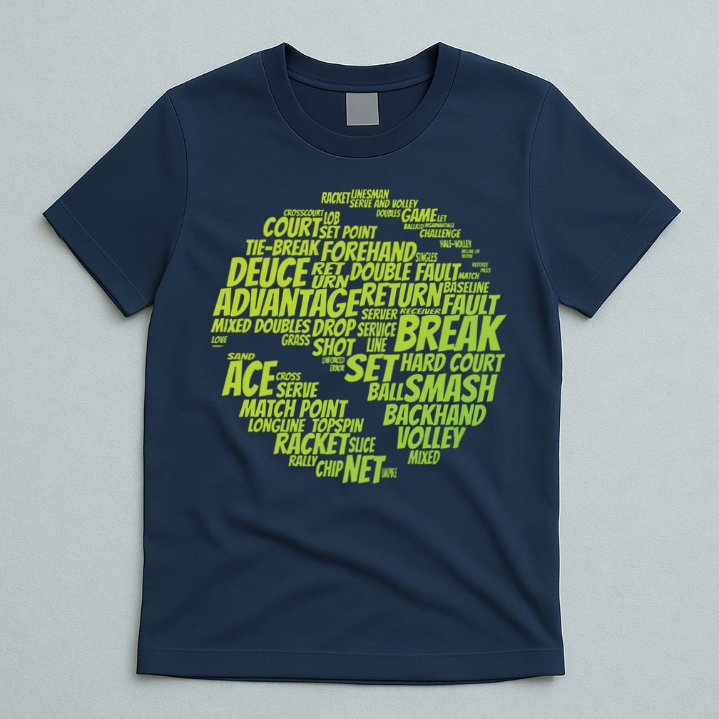 Tennis Terms Tennis Player Playing Tennis Ball T-Shirt
