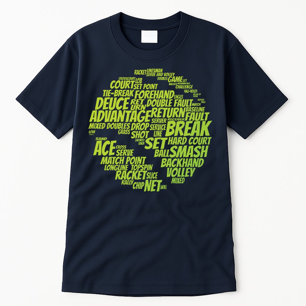 Tennis Terms Tennis Player Playing Tennis Ball Tall T-Shirt