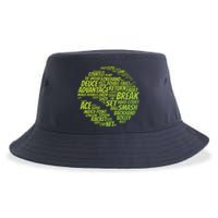 Tennis Terms Tennis Player Playing Tennis Ball Sustainable Bucket Hat