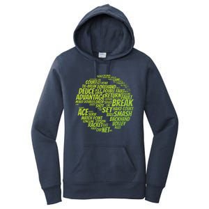 Tennis Terms Tennis Player Playing Tennis Ball Women's Pullover Hoodie