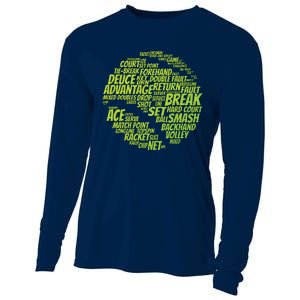 Tennis Terms Tennis Player Playing Tennis Ball Cooling Performance Long Sleeve Crew