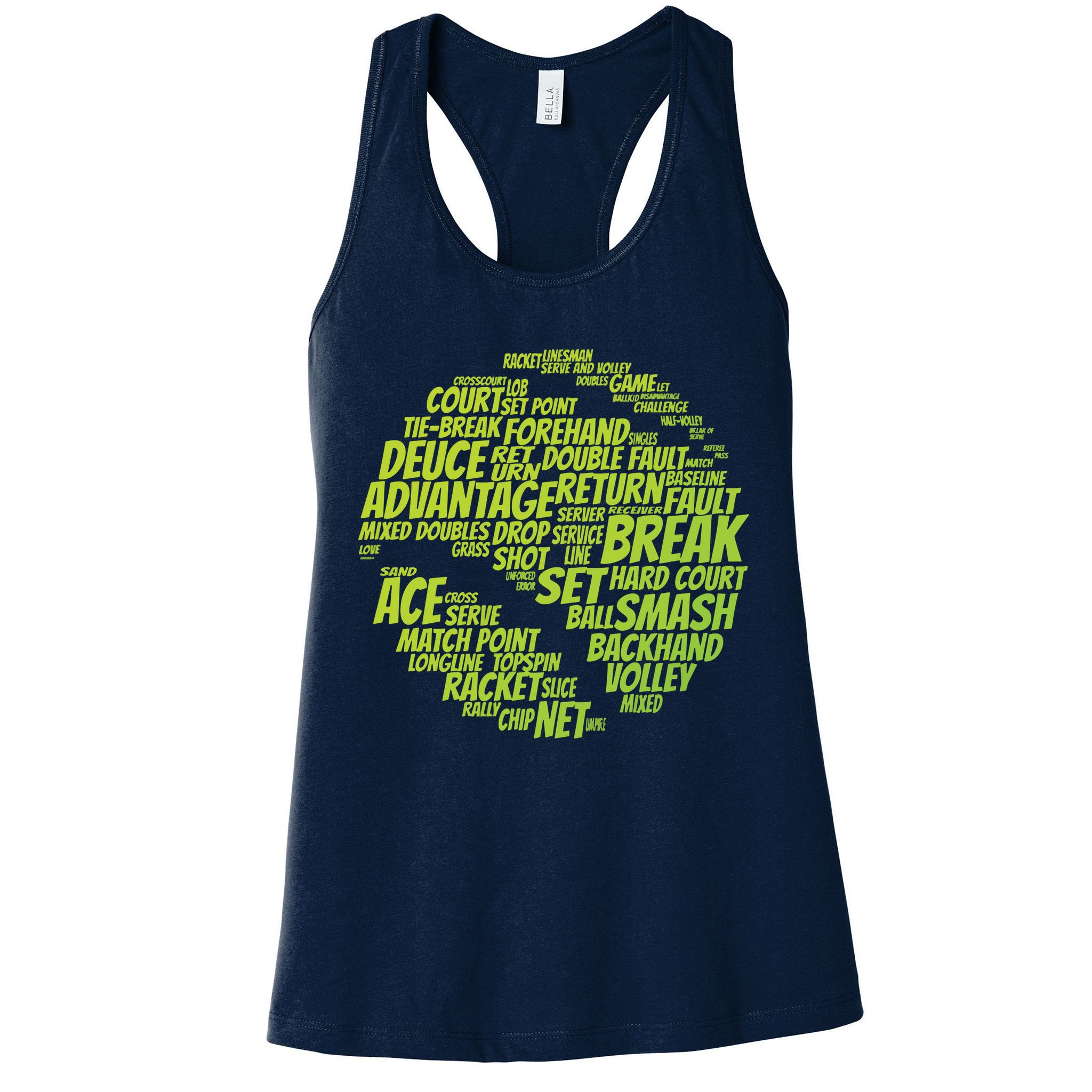 Tennis Terms Tennis Player Playing Tennis Ball Womens Tank Top