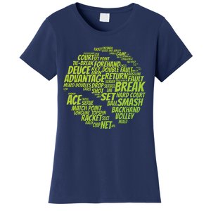 Tennis Terms Tennis Player Playing Tennis Ball Women's T-Shirt